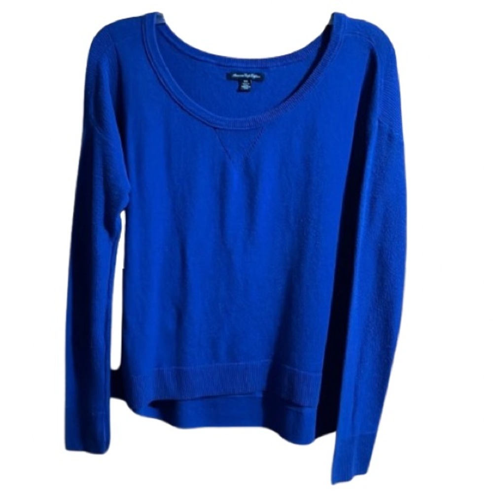 #540 American Eagle Medium Royal Blue High Low Sweater